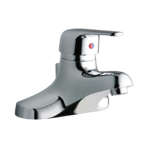 Elkay® LK423L4 Centerset Lavatory Faucet, Polished Chrome, 1 Handle, Pop-Up Drain, 0.5 gpm Flow Rate