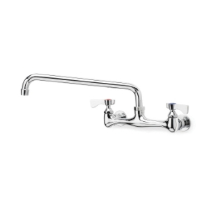 Krowne® 12-812L Silver Wall Mount Faucet, 2 gpm Flow Rate, 8 in Center, Standard Spout