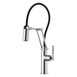 Brizo® 63243LF-PC Litze® Articulating Kitchen Faucet, 1.8 gpm Flow Rate, Swivel Spout, Polished Chrome, 1 Handle