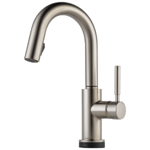 Brizo® 64920LF-SS Pull-Down Prep Faucet, Solna®, Stainless Steel, 1 Handle, 8 in Center, 1.8 gpm