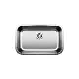 Blanco 441529 STELLAR™ Kitchen Sink, Refined Brushed, Rectangle Shape, 26 in L x 16 in W x 5-1/2 in D Bowl, 28 in L x 18 in W, Undermount, 18 ga 304 Stainless Steel