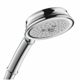 Hansgrohe 04072000 Croma C 100 3-Jet Hand Shower, 2.5 gpm Flow Rate, 3 Sprays, 4-1/2 in Dia Head, 1/2 in Connection, Polished Chrome