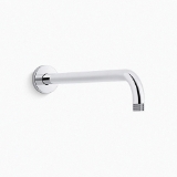 Kohler® 26322-CP Statement® Right Angle Wall Mount Rainhead Arm and Flange, 16 in L, Brass Arm, 1/2-14 NPT, Polished Chrome