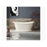 Kohler® 21000-B-96 Artifacts® Bathtub, Oval Shape, 66-1/8 in L x 32-1/2 in W, Center Rear Drain, Biscuit