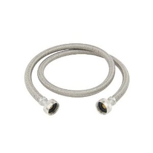 BrassCraft® Speedi Plumb® PLUS BL12-72WA P BL12-WA Flexible Lead Free Braided Washing Machine Connector, 3/4 in Nominal, Female Hose Thread End Style, 72 in L, 125 psi Working, Polymer