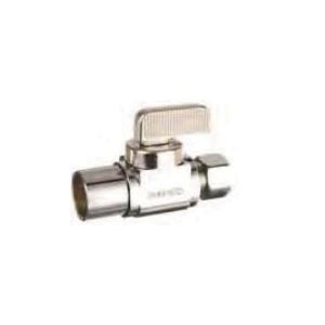 dahl dahal-Eco™ mini-ball™ 511-13-31 Straight Supply Stop, 1/2 x 3/8 in Nominal, Female Solder x Compression End Style, Brass Body, Polished Chrome