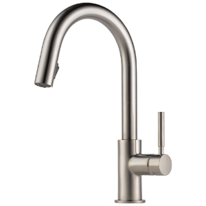 Brizo® 63020LF-SS Solna® Kitchen Faucet, 1.8 gpm Flow Rate, Stainless Steel, 1 Handle, 1 Faucet Hole, Function: Traditional, Commercial