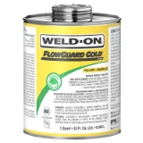 Weld-On® FlowGuard Gold® 11027 Low VOC Medium Body Solvent CPVC Cement with Applicator Cap, 1 Pint Container, Yellow