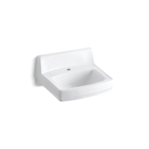 Kohler® 12643-0 Greenwich™ Bathroom Sink, Rectangle Shape, 20-3/4 in W x 18-1/4 in D x 7-3/4 in H, Wall Mount, Vitreous China, White