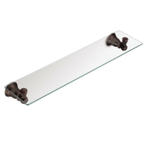 Moen® YB5490ORB Vanity Shelf, Kingsley®, 22-3/4 in OAD x 2.89 in OAH, Glass, Oil Rubbed Bronze