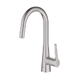 GROHE 32226DC3 Ladylux® Pull-Down Kitchen Faucet, 1.75 gpm, Supersteel, 1 Handle, 1 Faucet Hole, Residential