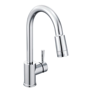 CFG 46201 Edgestone™ Pull-Down Kitchen Faucet, 1.5 gpm Flow Rate, Polished Chrome, 1 Handle, 1/3 Faucet Holes, Function: Traditional, Residential