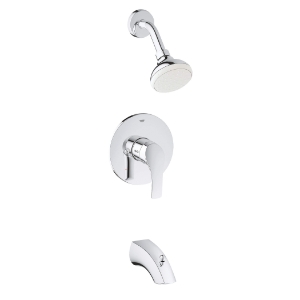 GROHE 3501220A Tub Shower Combo, 1.75 gpm Shower, StarLight® Polished Chrome