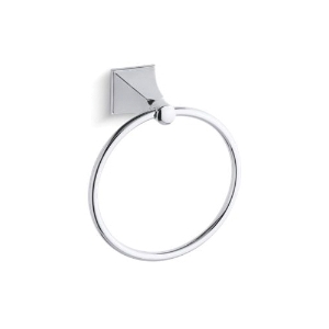 Memoirs® Stately Design Towel Ring, 5-5/8 in Dia Ring, 2-5/8 in OAD x 6-3/4 in OAH, Brass