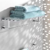 GROHE 40512001 Multi-Towel Rack, Essentials Cube, 23-5/8 in L, StarLight® Polished Chrome