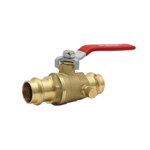 LEGEND 101-213NL P-202NL Ball Valve With Drain, 1/2 in Nominal, Press End Style, Forged Brass Body