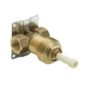 Moen® S3600 Rough-In Valve, 3/4 in IPS Inlet x 3/4 in IPS Outlet, 60 psi, 13 gpm, Brass Body, Chrome