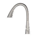 GROHE 32298DC3 Ladylux® Pull-Down Kitchen Faucet, 1.75 gpm, Supersteel, 1 Handle, 1 Faucet Hole, Residential