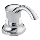 DELTA® RP71543 Cassidy® Soap/Lotion Dispenser, Chrome, 13 oz Capacity, Deck Mount, Brass