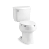 Sterling® 402210-0 2-Piece Toilet with Pro Force® Flushing Technology, Windham™, Elongated Bowl, 15 in H Rim, 10 in Rough-In, 1.6 gpf, White