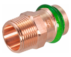Merit Brass MB23330N 1 in CopperPress® X MIP Adapter with VIPR® Press Ring