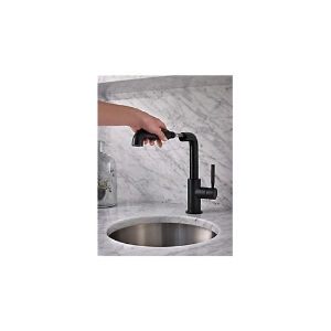 Brizo® 63220LF-BL Solna® Kitchen Faucet, Commercial, 1.8 gpm Flow Rate, 360 deg Pull-Out Spout, Matte Black, 1 Handle, 1 Faucet Hole