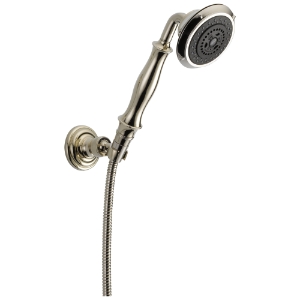 Brizo® 85810-PN Baliza® Tranditional Hand Shower, 3 Shower Head, 2 gpm, 60 to 82 in L Hose, 1/2-14 NPSM Connection, Polished Nickel