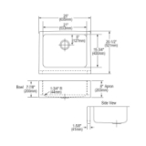 Elkay® ELUHF2520DBG Lustertone™ Classic Traditional Farmhouse Apron Front Kitchen Sink Kit, Rectangle Shape, 20-1/2 in W x 7-7/8 in H, 304 Stainless Steel