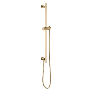 Brizo® 74792-GL Essential™ Shower Series Linear Round Universal Wall Slide Bar With Adjustable Slide, 28-7/8 in L Bar, 4-3/8 in OAD, Luxe Gold