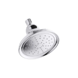 Kohler® 45413-G-CP Devonshire® 1-Function Showerhead with Katalyst® Air-Induction Technology, 1.75 gpm Max Flow, 1 Spray, Wall Mount, 5-15/16 in Dia x 4-11/16 in H Head, Polished Chrome