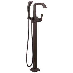 DELTA® T4776-RBFL Stryke® Single Handle Floor Mount Tub Filler Trim, Venetian Bronze