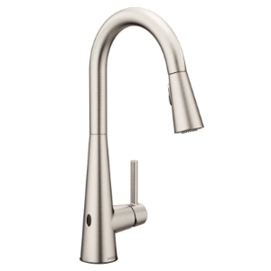 Moen® 7864EWSRS Sleek™ MotionSense wave™ Pulldown Kitchen Faucet, 1.5 gpm Flow Rate, Spot Resist™ Stainless, 1 Handle, 1 Faucet Hole, Touchless