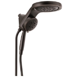 DELTA® 58680-RB HydroRain® 2-in-1 Shower Head and Hand Shower Combo, 7-7/8 and 4-1/8 in Dia Shower Head, 1.75 gpm Flow Rate, 82 in L Hose, Venetian Bronze