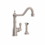 Perrin & Rowe® U.4747-STN-2 Kitchen Mixer, 1.8 gpm Flow Rate, Swivel Spout, Satin Nickel, 1 Handle