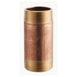 Merit Brass 2024-450 Pipe Nipple, 1-1/2 in x 4-1/2 in L MNPT, Brass, SCH 40/STD