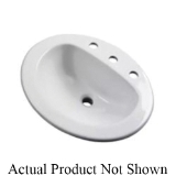 Gerber® G0012838CH Maxwell® Self-Rimming Bathroom Sink With Consealed Front Overflow, Oval Shape, Vitreous China, White