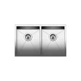 Medium Equal Double Bowl Kitchen Sink, PRECISION™ R0 STELLART™, Rectangular, 13 in L x 16 in W x 10 in D Left Bowl, 13 in L x 16 in W x 10 in D Right Bowl, 29 in L x 18 in W, Under Mount, 18 ga 304 Stainless Steel, Satin Polished