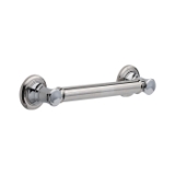 DELTA® 41612 Traditional Decorative Grab Bar, 12 in L x 1-1/4 in Dia, Chrome, Zinc