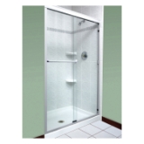 ELM® 3232M Square Single Threshold Shower Floor, DuraBase®, White, 32 in L x 32 in W