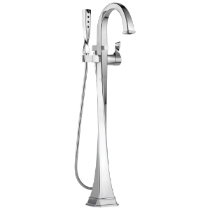 Brizo® T70130-PC Free Standing Tub Filler Trim, Virage®, 2 gpm Flow Rate, Polished Chrome, 1 Handle