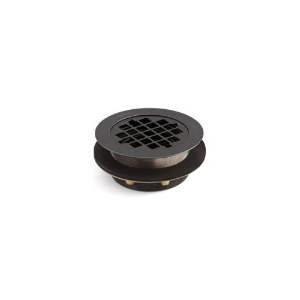 Kohler® 9132-BL Round Shower Drain, Solid Brass Drain, Matte Black