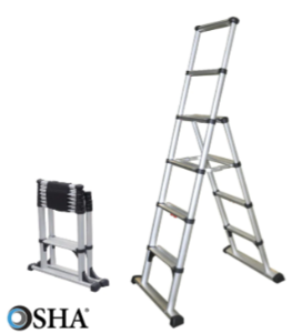 Telesteps® 6 Foot Telescoping Combi Step Ladder with 10 Foot Reach
