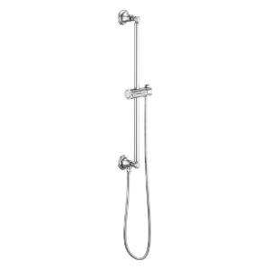 Brizo® 74795-PC Essential™ Shower Series Classic Round Universal Wall Slide Bar With Adjustable Slide, 26-1/2 in L Bar, 4-3/8 in OAD, Polished Chrome