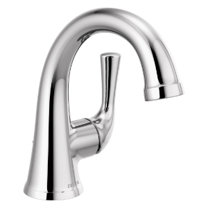 DELTA® 533LF-MPU Kayra™ Pull-Down Bathroom Faucet, 1.2 gpm at 60 psi Flow Rate, 4-7/8 in H Spout, 1 Handle, Pop-Up Drain, 1 Faucet Hole, Chrome