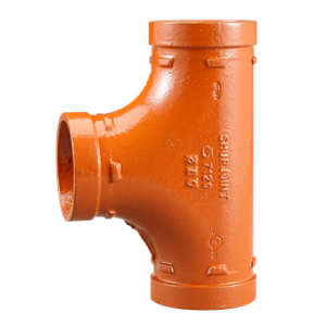 VSH SHURJOINT® SJT7120125P Model 7120 Tee, 1-1/4 in Nominal, Thread End Style, Ductile Iron, Painted