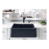 Blanco 401732 Ikon Apron Front Composite Sink, Rectangle Shape, 30 in W x 10 in D x 19 in H, Granite, Anthracite