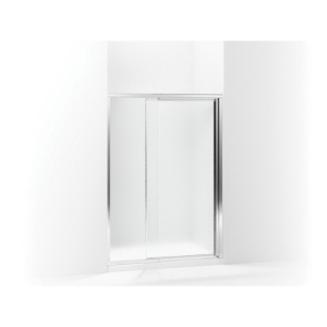 Sterling® 1500D-48S Pivot Shower Door, Tempered Glass, Framed Silver Frame, 42 to 48 in Opening Width, 1/8 in THK Glass