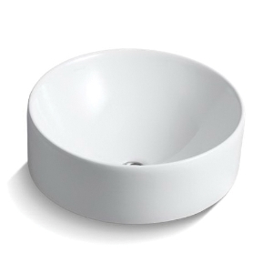 Kohler® 14800-0 Vox® Vessel Bathroom Sink With Overflow Drain, Round Shape, 16-1/2 in W x 16-1/2 in D x 8 in H, Countertop/Wall Mount, Vitreous China, White