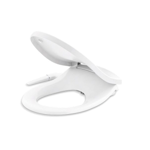 Kohler® 76923-0 Puretide® Manual Cleansing Toilet Seat with Lid, Round Bowl, Closed Front, Plastic, White, Quick Release Hinge