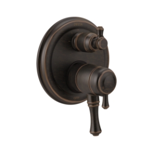DELTA® T27897-RB Cassidy™ Traditional 2-Handle Monitor® 17 Series Valve Trim with 3-Setting Integrated Diverter, Venetian Bronze